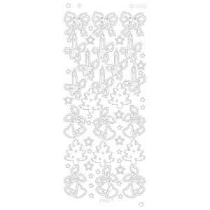 Stickervel: Various X-mas designs Platinum - Goud